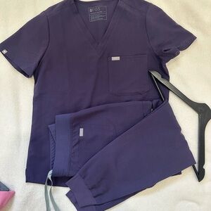 Figs Purple Scrub Set - Top & Jogger